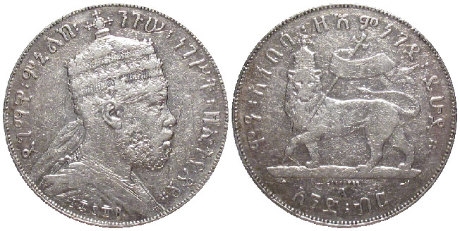 Ethiopia birr 1889